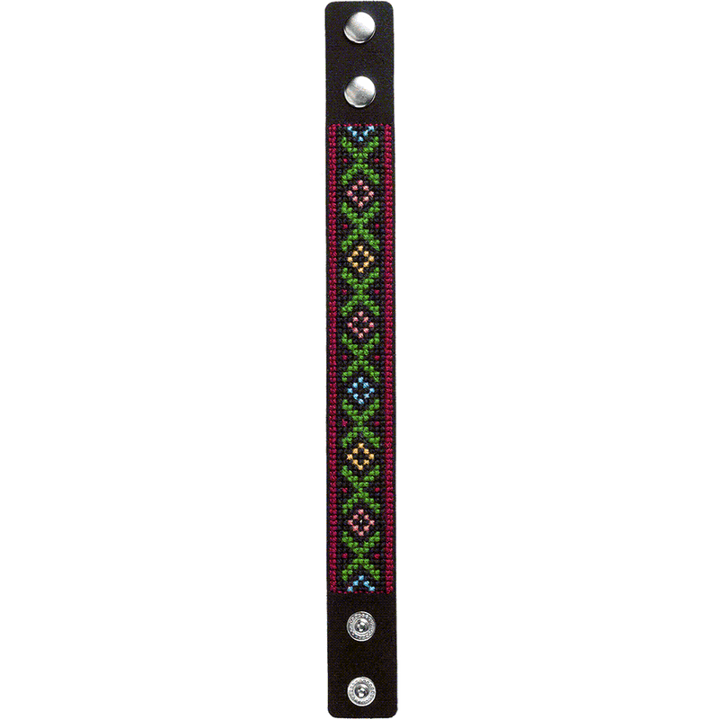 Bracelet Needlecraft Kit - Cross Stitch Kits on Leather Wonderland Crafts Bracelet Kits - HobbyJobby