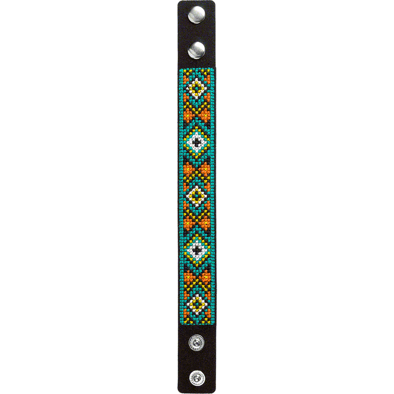 Bracelet Needlecraft Kit - Cross Stitch Kits on Leather Wonderland Crafts Bracelet Kits - HobbyJobby