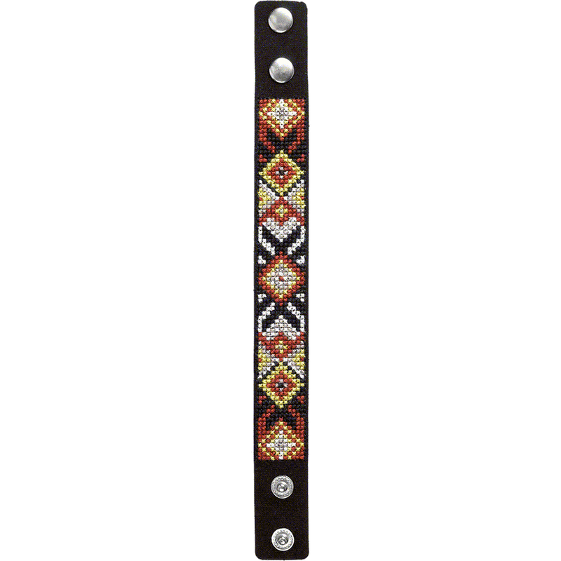 Bracelet Needlecraft Kit - Cross Stitch Kits on Leather Wonderland Crafts Bracelet Kits - HobbyJobby