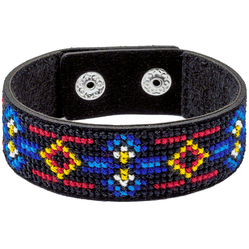 Bracelet Needlecraft Kit - Cross Stitch Kits on Leather Wonderland Crafts Bracelet Kits - HobbyJobby