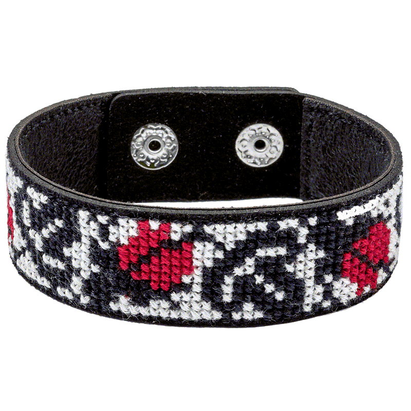 Bracelet Needlecraft Kit - Cross Stitch Kits on Leather Wonderland Crafts Bracelet Kits - HobbyJobby