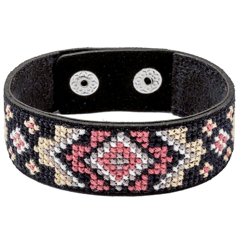 Bracelet Needlecraft Kit - Cross Stitch Kits on Leather Wonderland Crafts Bracelet Kits - HobbyJobby