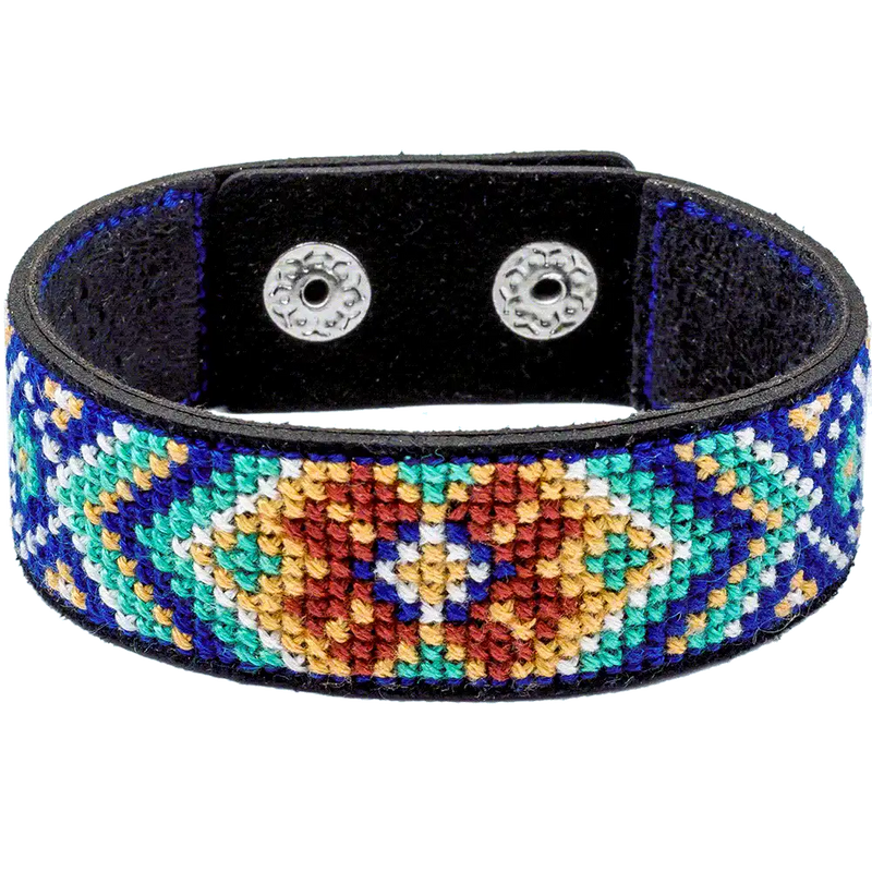 Bracelet Needlecraft Kit - Cross Stitch Kits on Leather Wonderland Crafts Bracelet Kits - HobbyJobby