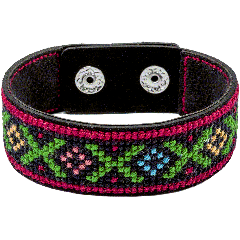 Bracelet Needlecraft Kit - Cross Stitch Kits on Leather Wonderland Crafts Bracelet Kits - HobbyJobby