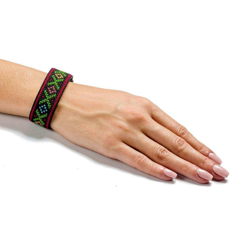 Bracelet Needlecraft Kit - Cross Stitch Kits on Leather Wonderland Crafts Bracelet Kits - HobbyJobby