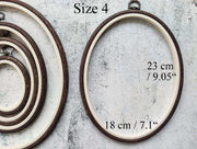 Brown Embroidery Hoop - Oval Nurge Flexible Hoop Hoops - HobbyJobby