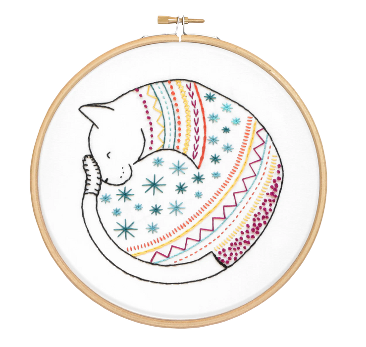 Cat Embroidery Kit