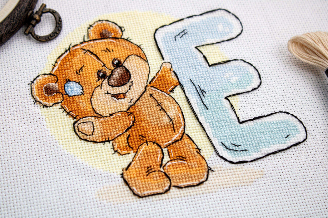 Cross Stitch Kit Alphabet - Luca-S Kit - Letter „E” B1206 Luca-S Cross Stitch Kits - HobbyJobby