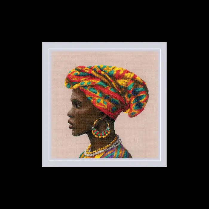 Cross Stitch Kit Riolis - "AMAZING WOMEN. AFRICA" 30X30 SR2164