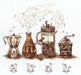 Cross Stitch Kit Andriana - Coffee admirers , C-09 Andriana Cross Stitch Kits - HobbyJobby