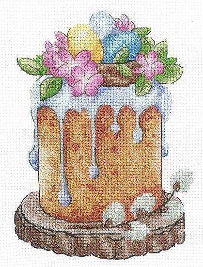 Cross Stitch Kit Andriana - S-46, EASTER CAKE Andriana Cross Stitch Kits - HobbyJobby