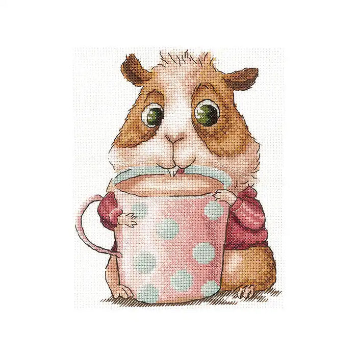 Cross Stitch Kit Andriana - "COFFEE LOVERS. GUINEA PIG" SANK-66