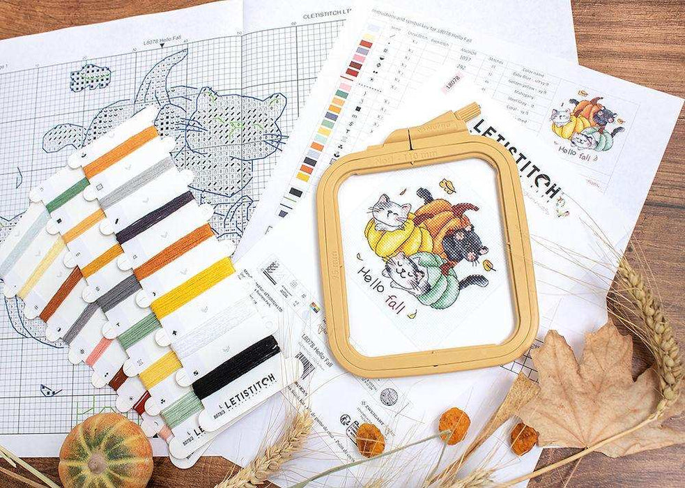 Cross Stitch Kit LETISTITCH - Hello Fall, L8078 Cross Stitch Kits - HobbyJobby