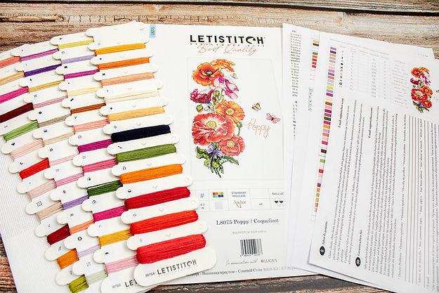 Cross Stitch Kit LETISTITCH - Poppy, L8075 Cross Stitch Kits - HobbyJobby