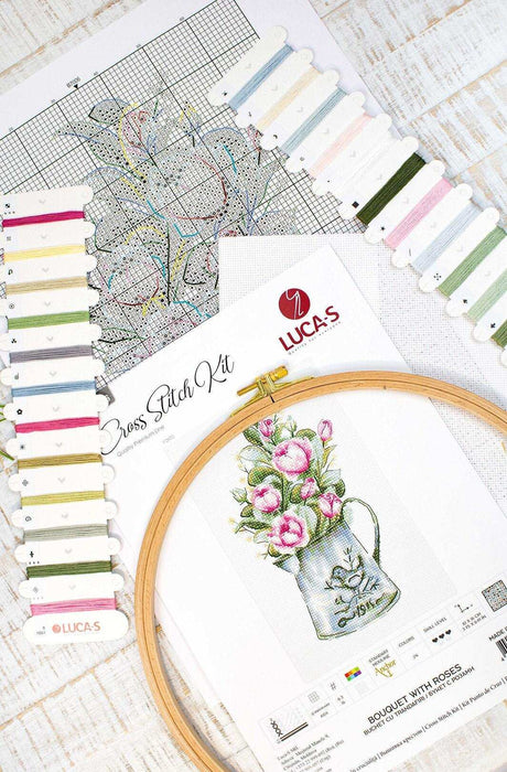 Cross Stitch Kit Luca-S - Bouquet with Roses, B7006