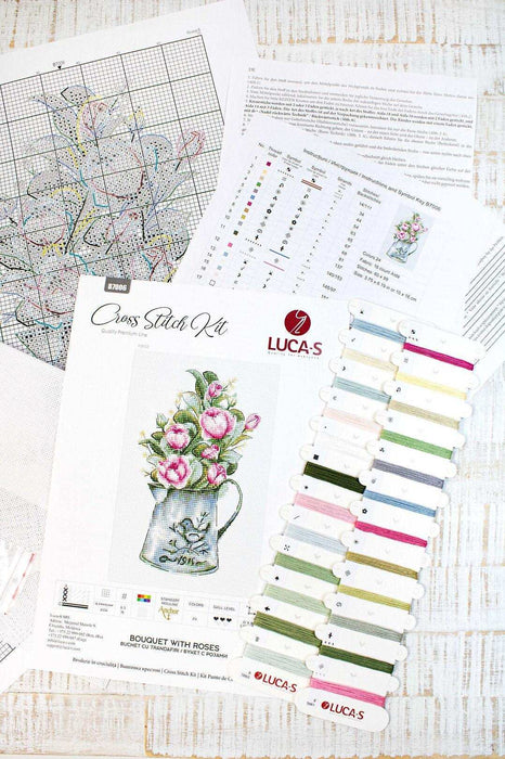 Cross Stitch Kit Luca-S - Bouquet with Roses, B7006