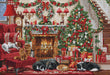 Cross Stitch Kit Luca-S GOLD - Cosy Fireplace, BU5041 Luca-S Cross Stitch Kits - HobbyJobby