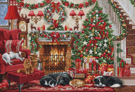 Cross Stitch Kit Luca-S GOLD - Cosy Fireplace, BU5041 Luca-S Cross Stitch Kits - HobbyJobby
