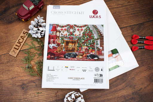Cross Stitch Kit Luca-S GOLD - Cosy Fireplace, BU5041 Luca-S Cross Stitch Kits - HobbyJobby