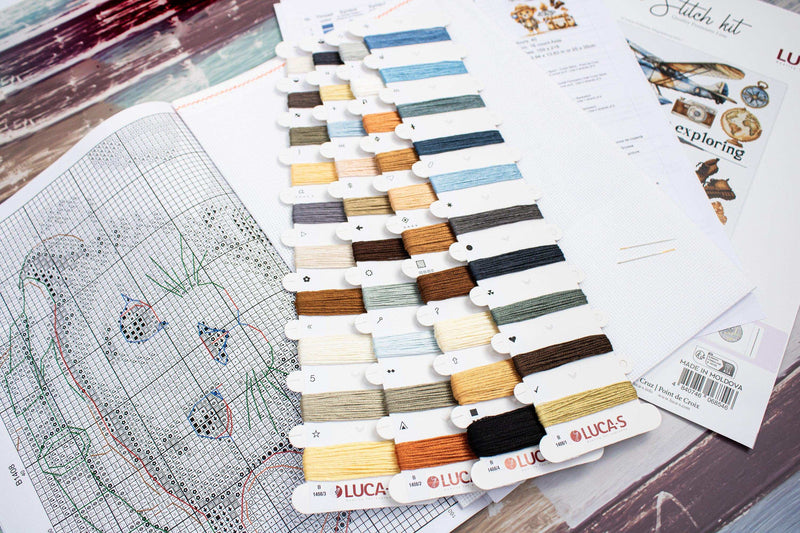 Cross Stitch Kit Luca-S - Never Stop Exploring, B1408 Luca-S Cross Stitch Kits - HobbyJobby