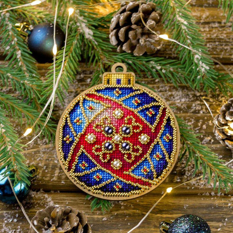 Cross Stitch Kit with Beads on Wood - Toys Needlecraft on Wood Wonderland Crafts Wooden Kits - HobbyJobby