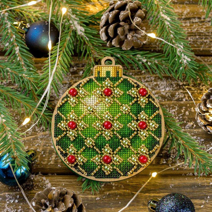 Cross Stitch Kit with Beads on Wood - Toys Needlecraft on Wood Wonderland Crafts Wooden Kits - HobbyJobby