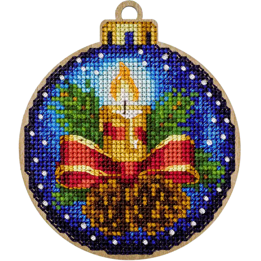 Cross Stitch Kit with Beads on Wood - Toys Needlecraft on Wood Wonderland Crafts Wooden Kits - HobbyJobby