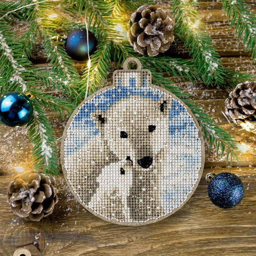 Cross Stitch Kit with Beads on Wood Wonderland Crafts Wooden Kits - HobbyJobby