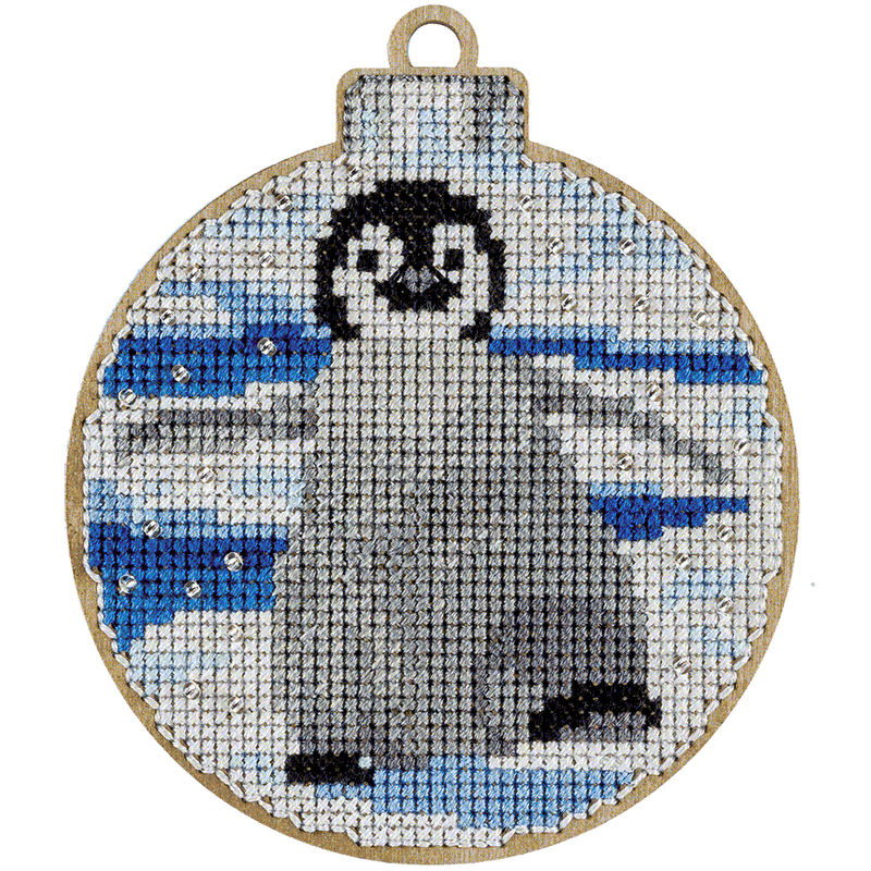 Cross Stitch Kit with Beads on Wood Wonderland Crafts Wooden Kits - HobbyJobby