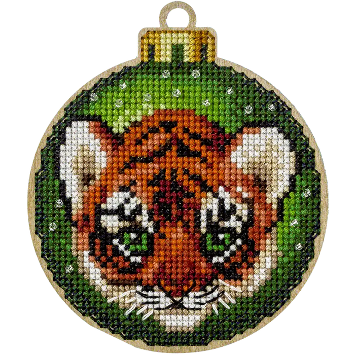 Cross Stitch Kit with Beads on Wood Wonderland Crafts Wooden Kits - HobbyJobby