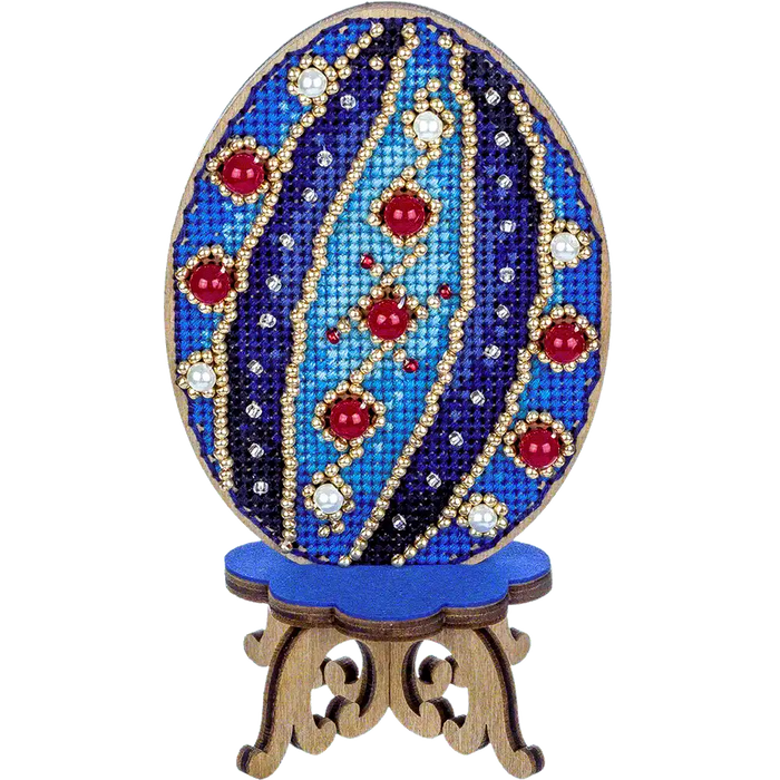 Cross Stitch Kit with Beads on Wood Wonderland Crafts Wooden Kits - HobbyJobby