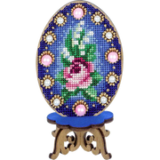 Cross Stitch Kit with Beads on Wood Wonderland Crafts Wooden Kits - HobbyJobby