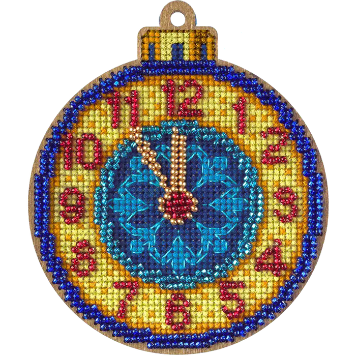 Cross Stitch Kit with Beads on Wood Wonderland Crafts Wooden Kits - HobbyJobby