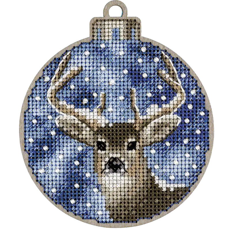 Cross Stitch Kit with Beads on Wood Wonderland Crafts Wooden Kits - HobbyJobby