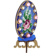 Cross Stitch Kit with Beads on Wood Wonderland Crafts Wooden Kits - HobbyJobby