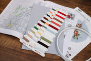 Cross Stitch Kit with Hoop Included Luca-S - Poinsettia, BC233 Luca-S Cross Stitch Kits - HobbyJobby