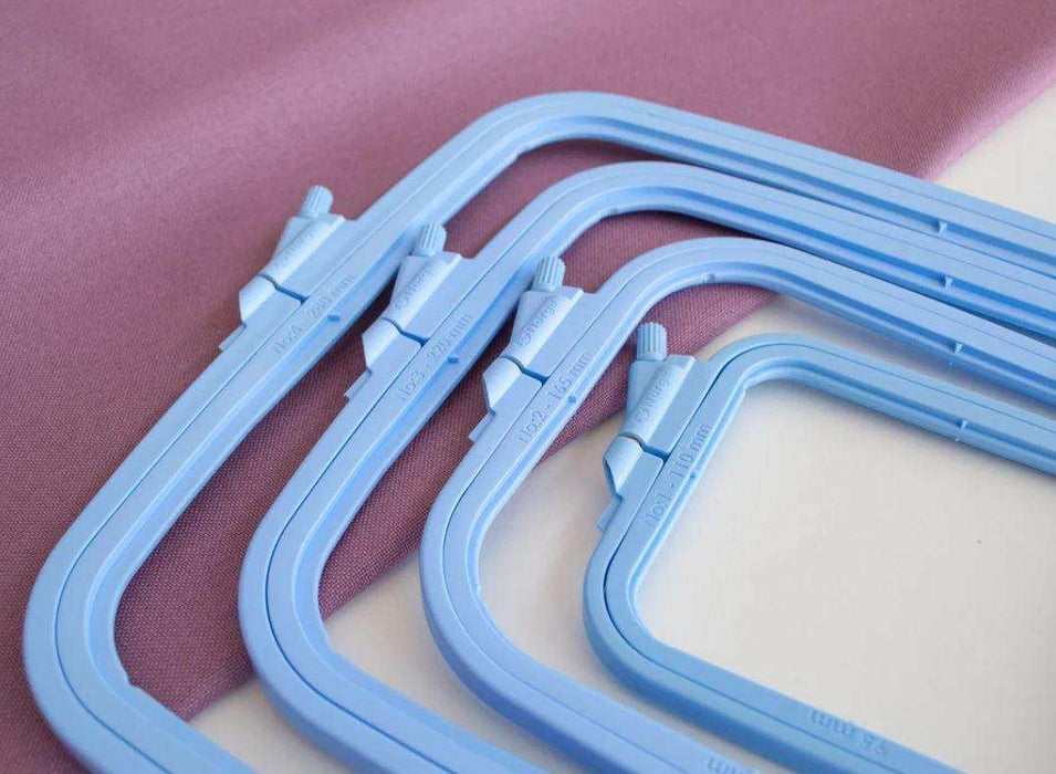 Cross Stitch Square Hoop, Blue - Nurge Embroidery Hoop Hoops - HobbyJobby