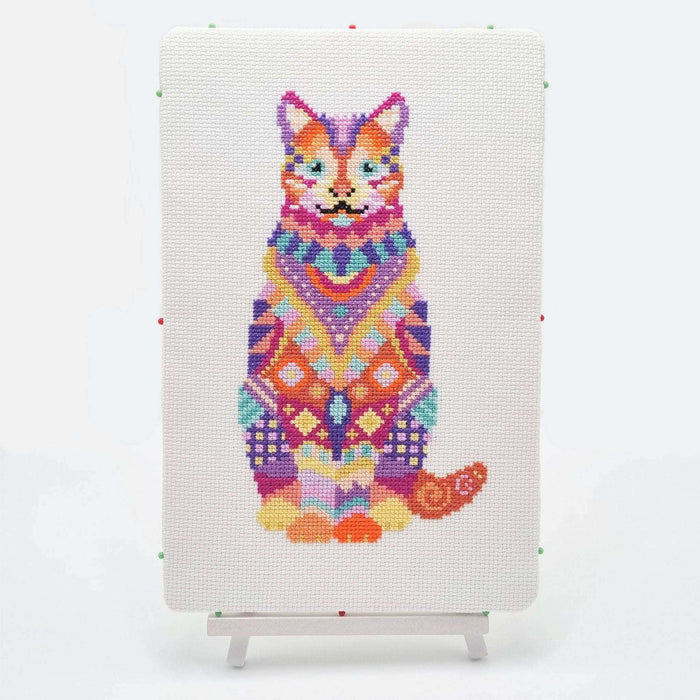 Mandala Cat Counted Cross Stitch Kit