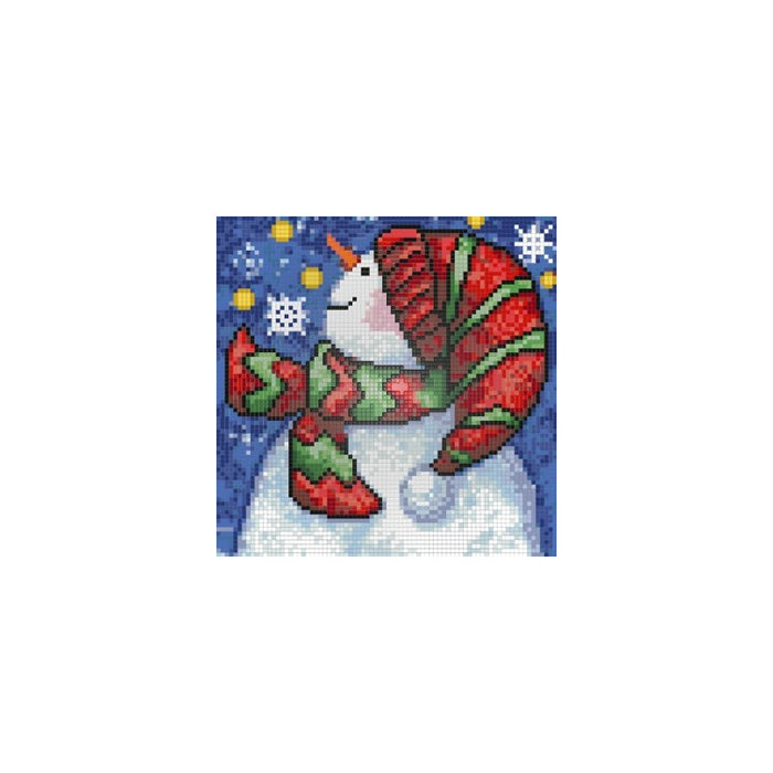 Diamond Painting Kit - NEW YEAR SNOWMAN 20_20 CM AZ-1264