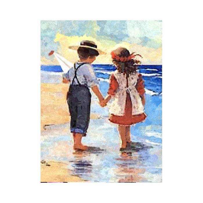 Diamond Painting Kit - CHILDREN NEAR THE SEA 30_40 CM AZ-1300