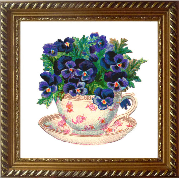 Diamond Painting Kit - FLOWERS IN THE CUP 25_25 CM AZ-1440