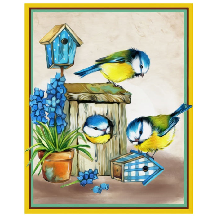 Diamond Painting Kit - FRIENDLY BIRDS 24_30 CM AZ-1475