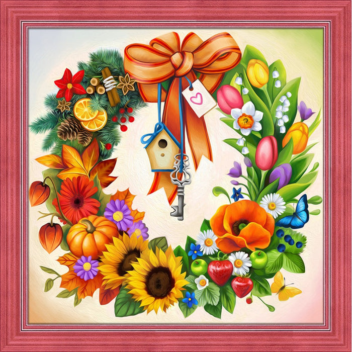 Diamond Painting Kit - WREATH 40_40CM AZ-1617