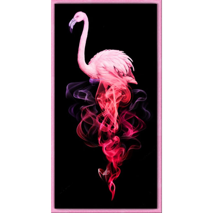 Diamond Painting Kit - FLAMINGO IN THE SMOKE 30X60 CM AM1829