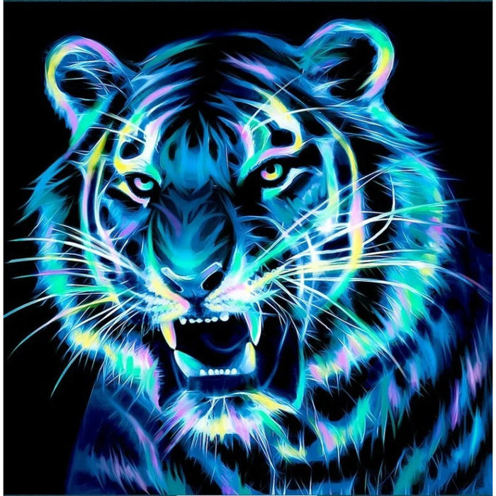 Diamond Painting Kit - "NEON TIGER" 25*25 CM AM1868
