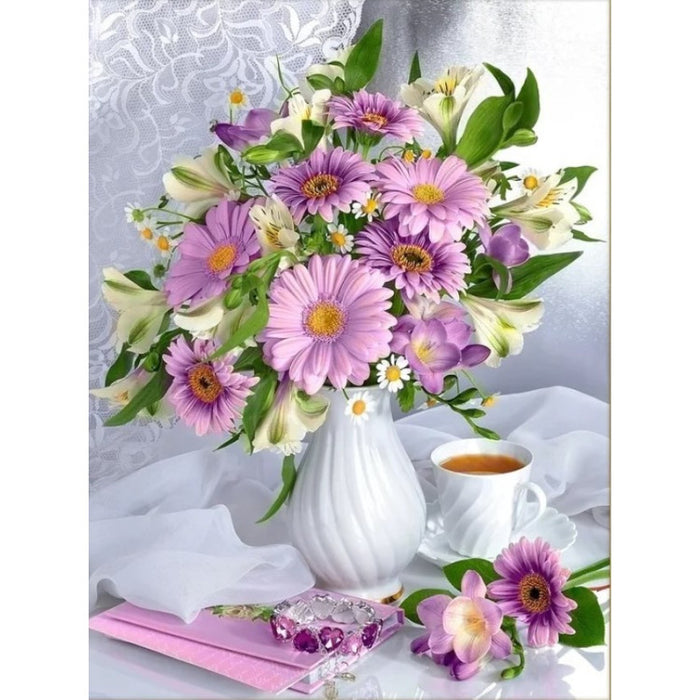 Diamond Painting Kit - "ALSTROEMERIA AND GERBERAS" 30*40 CM AM1874