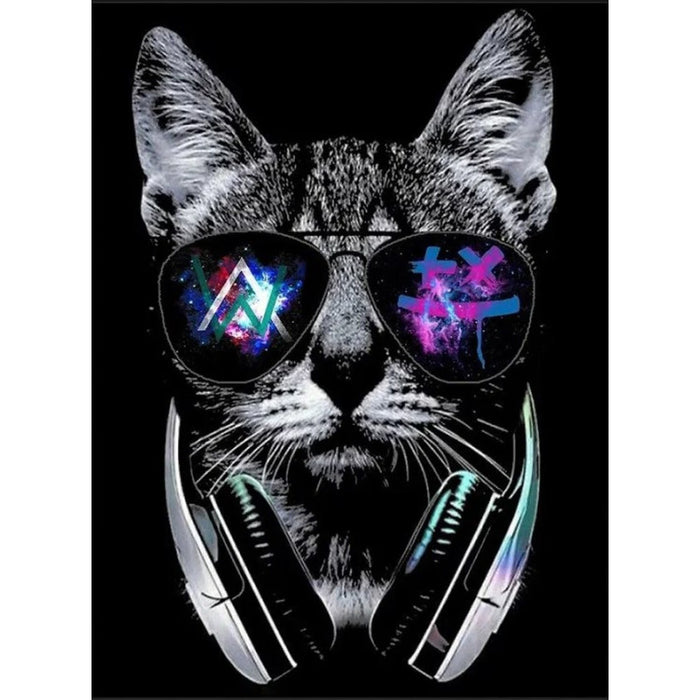 Diamond Painting Kit - STYLISH CAT 30*40 CM AM1970