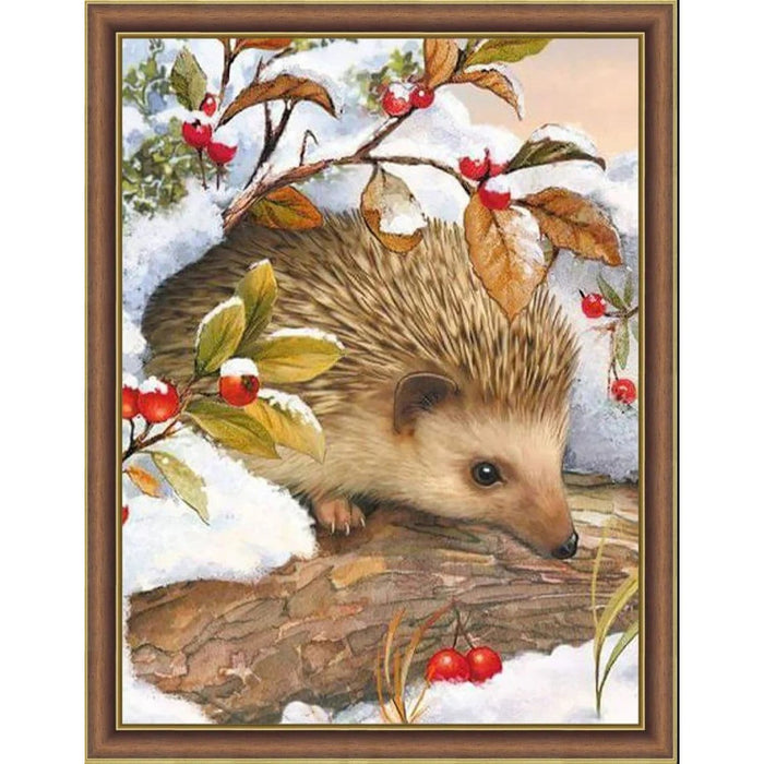 Diamond Painting Kit - "HEDGEHOG AND COWBERRY" 30*40 CM AM4036