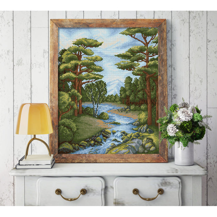 Diamond Painting Kit - FOREST RIVER 40_50 CM AZ-1652