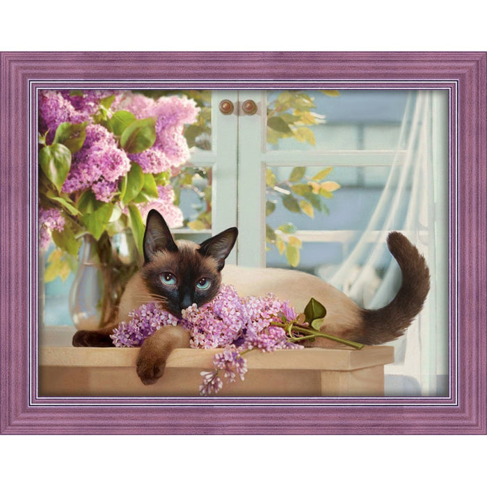 Diamond Painting Kit - SIAMESE LADY 40X30 CM AZ-1688
